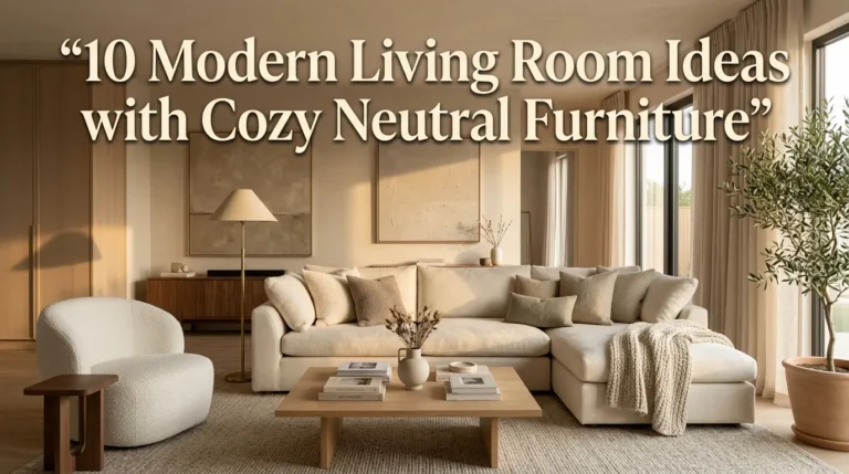 10 Modern Living Room Ideas with Cozy Neutral Furniture