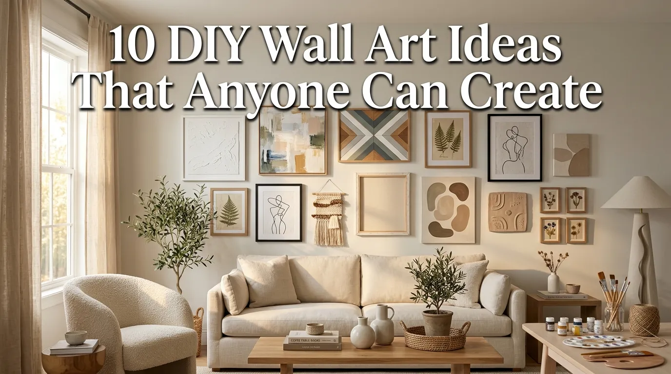 10 DIY Wall Art Ideas That Anyone Can Create